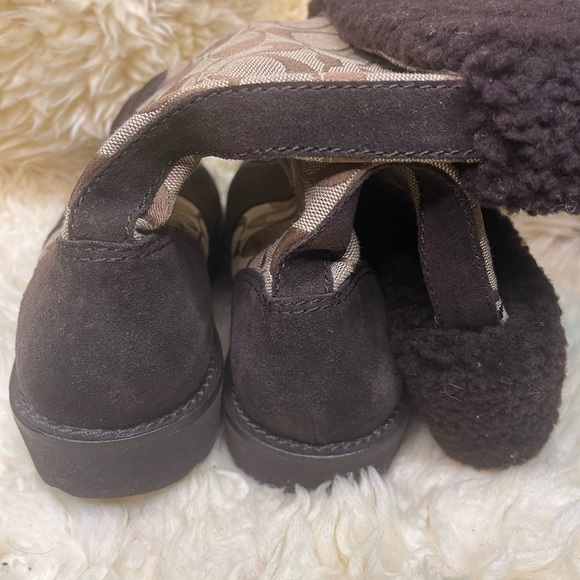 COACH FUR LINED MID CALF BROWN WINTER BOOTS WOMENS SIZE 8.5 - Picture 5 of 9
